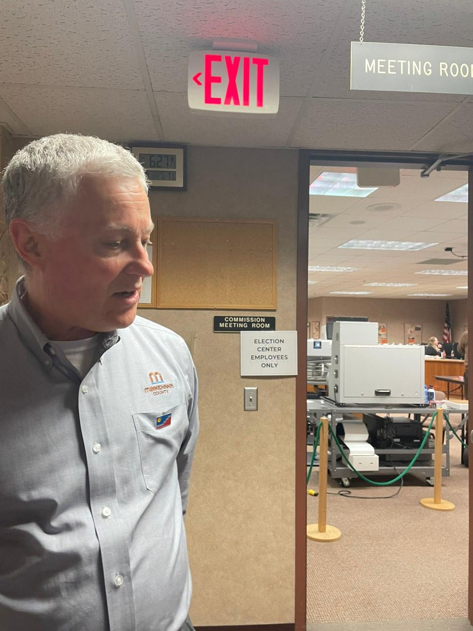 County auditor Ben Kyte has worked two elections, his first the City of Sioux Falls races in April. Republican voters chose opponent Leah Anderson during the South Dakota primary Tuesday, to advance in the race for Minnehaha County auditor in November's general election. Photo taken at the Minnehaha County Administration building on April 12, 2022.