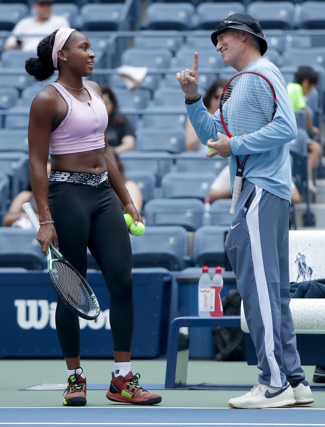 coco gauff with coach brad gilbert