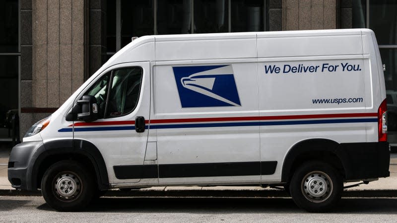 USPS delivery van is seen in Chicago, United States, on October 14, 2022.
