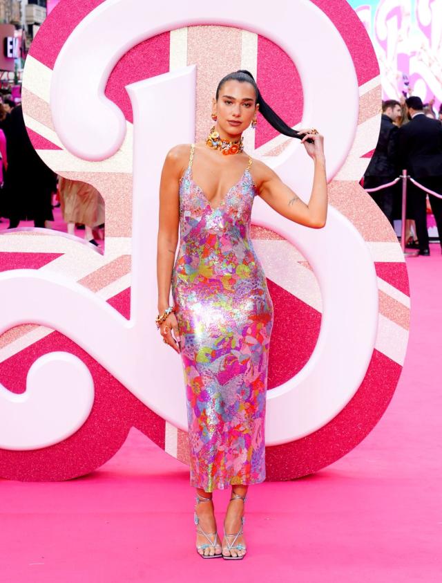 Dua Lipa Wore the Most Barbiecore Bodycon Gown for Barbie's London Premiere