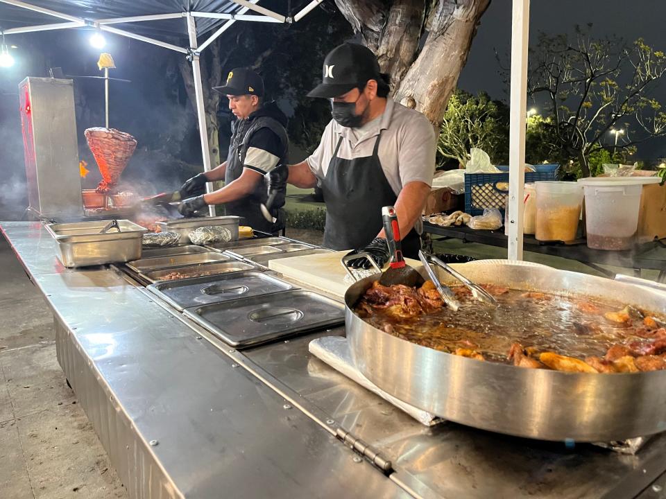 A sidewalk taco stand in Ventura on May 1.