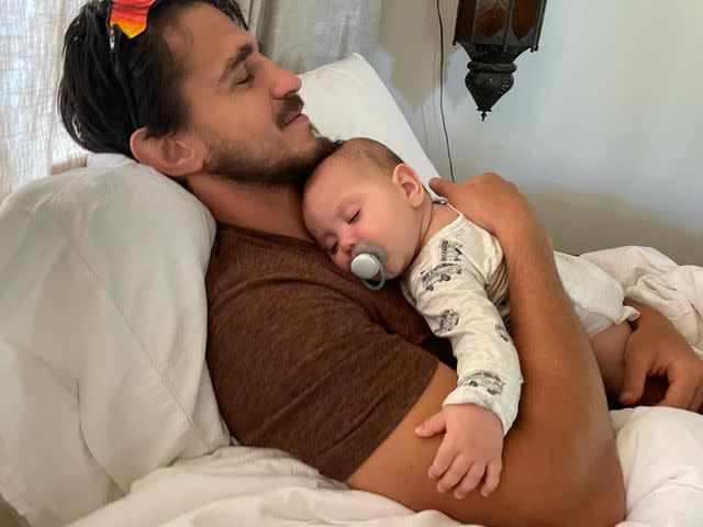 <p>Gina Rodriguez Instagram</p> Joe Locicero and son Charlie napping together in July 2023