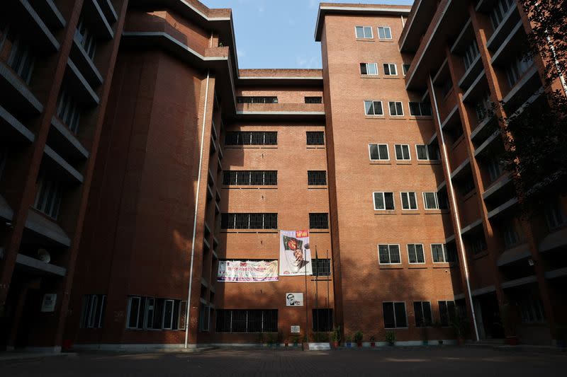 A school named Udayan Uchcha Madhyamik Bidyalaya is pictured as all schools are closed due to on going heatwave in Dhaka