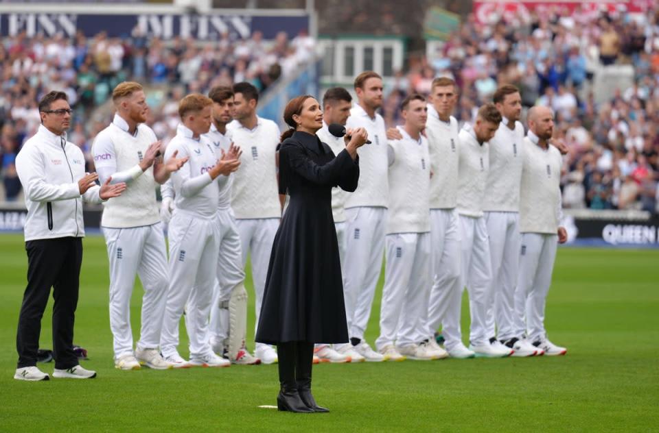 England and South Africa’s national anthems were sung before the third day of the third Test (John Walton/PA) (PA Wire)