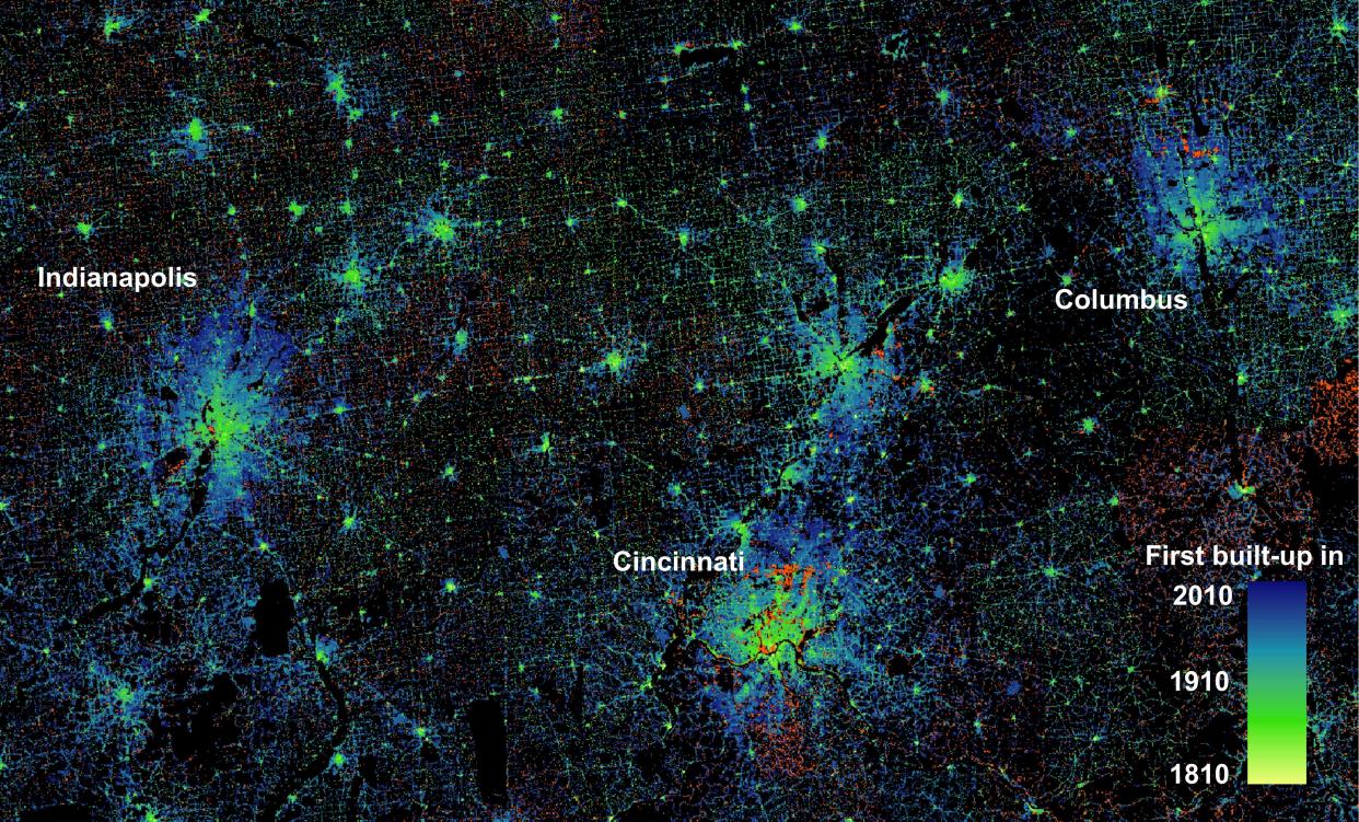 Midwestern cities map