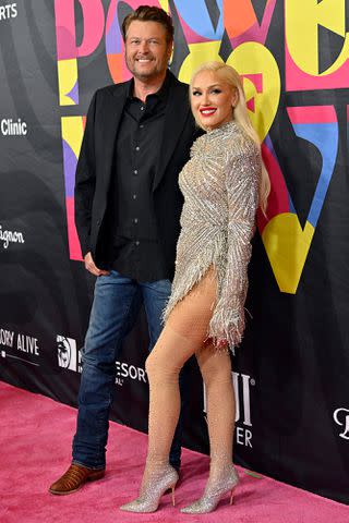 <p>David Becker/Getty</p> Blake Shelton (L) and Gwen Stefani attend the 27th Annual Keep Memory Alive Power of Love Gala benefit on May 10, 2024 in Las Vegas, Nevada.