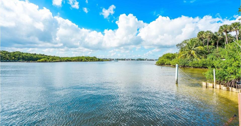 Just sold for its land value at $16.5 million, an estate at 3060 S. Ocean Blvd. offers views of the Intracoastal Waterway from its dock. The estate is the fifth property north of the Boynton Beach Inlet.