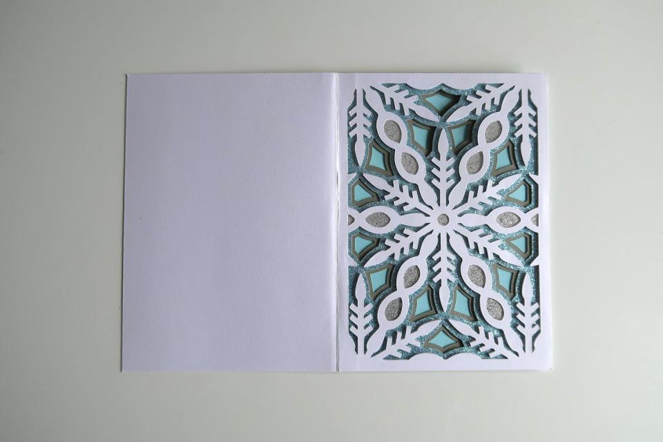 snowflake cricut card