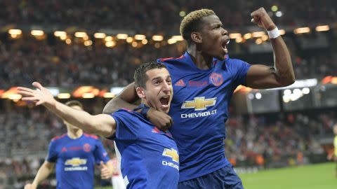 Henrikh Mkhitaryan Paul Pogba Manchester United Europa League Final