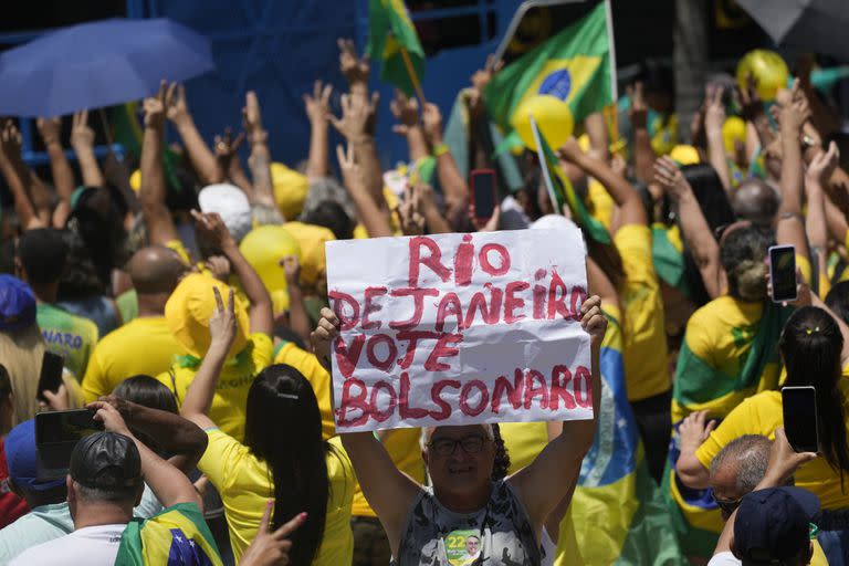 Seguidores de Bolsonaro en Río de Janeiro 