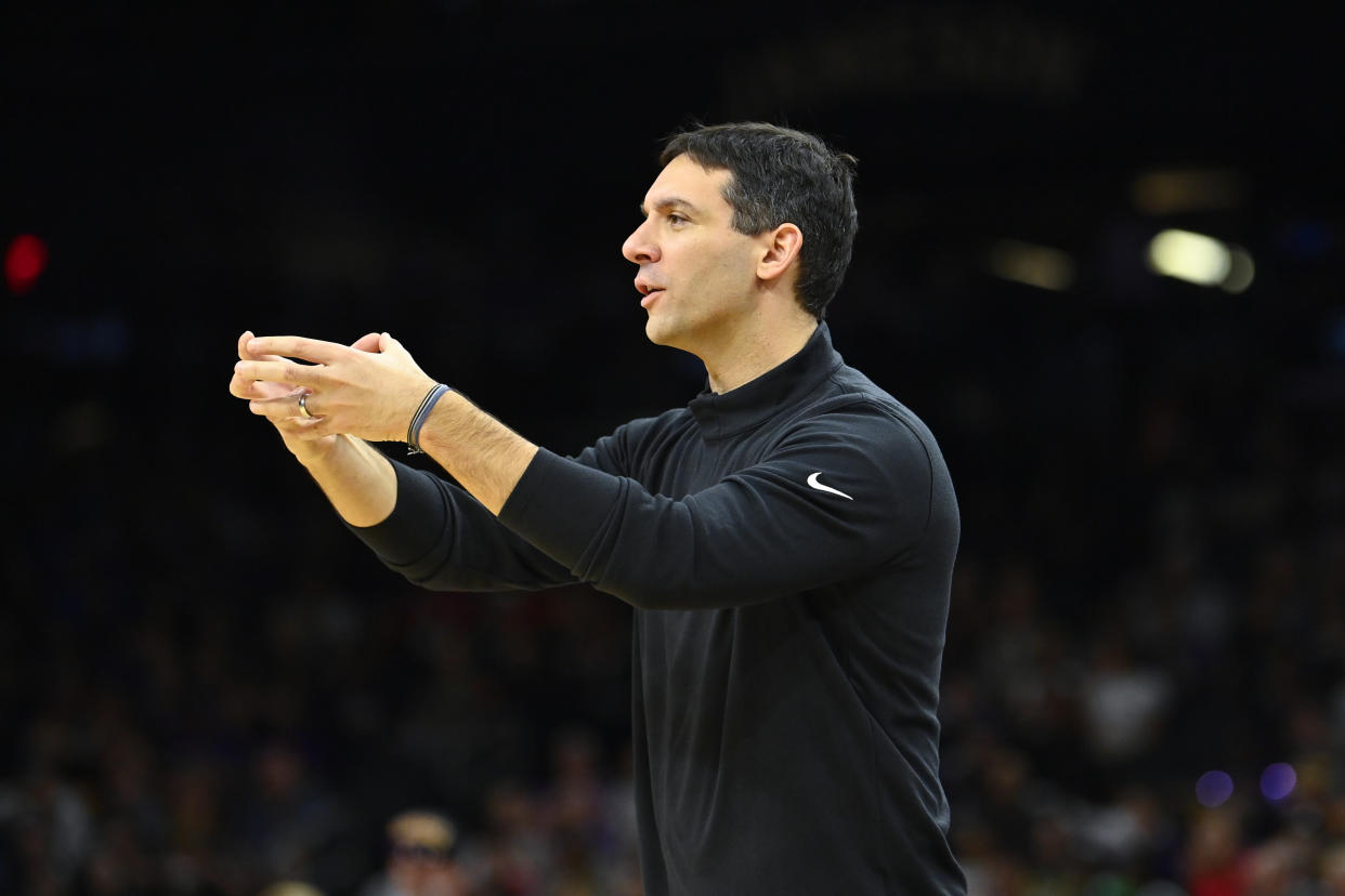 Mark Daigneault is the NBA Coach of the Year. (Kelsey Grant/Getty Images)