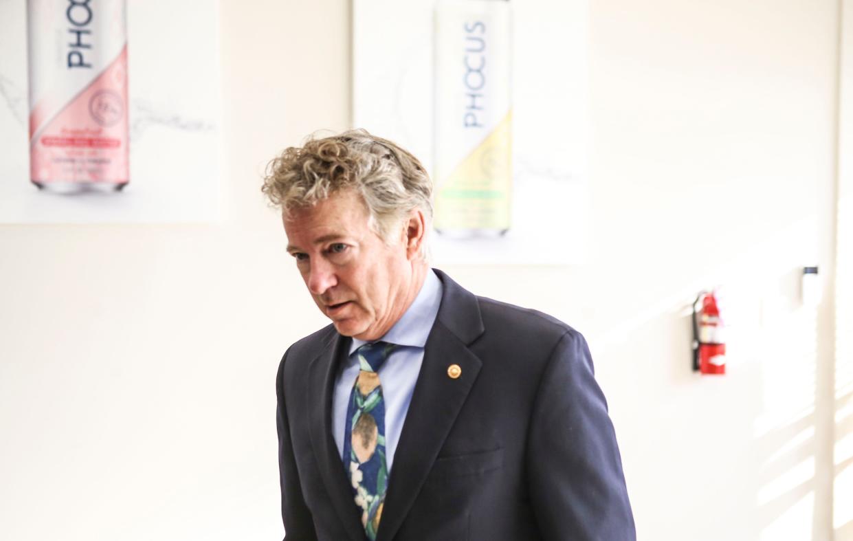 Sen. Rand Paul was in Louisville to honor Phocus, a small business that makes energy drinks, as part of Small Business of the week. Dec.6, 2021 