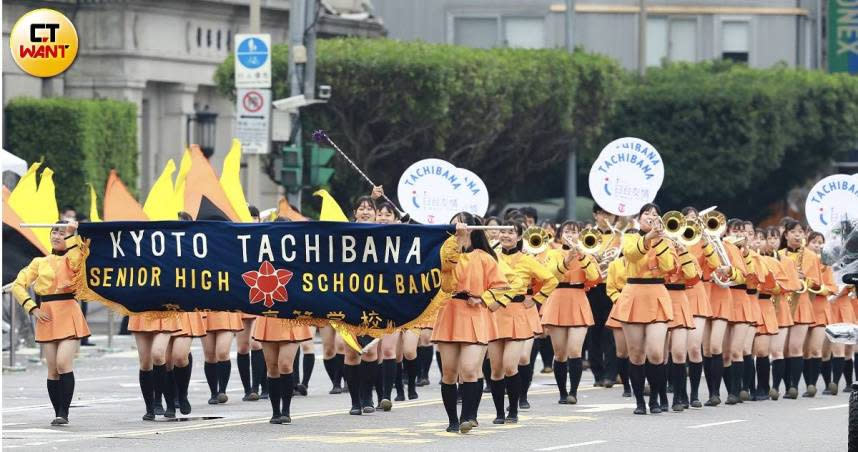 日本京都橘高校吹奏部。（圖／劉耿豪攝）