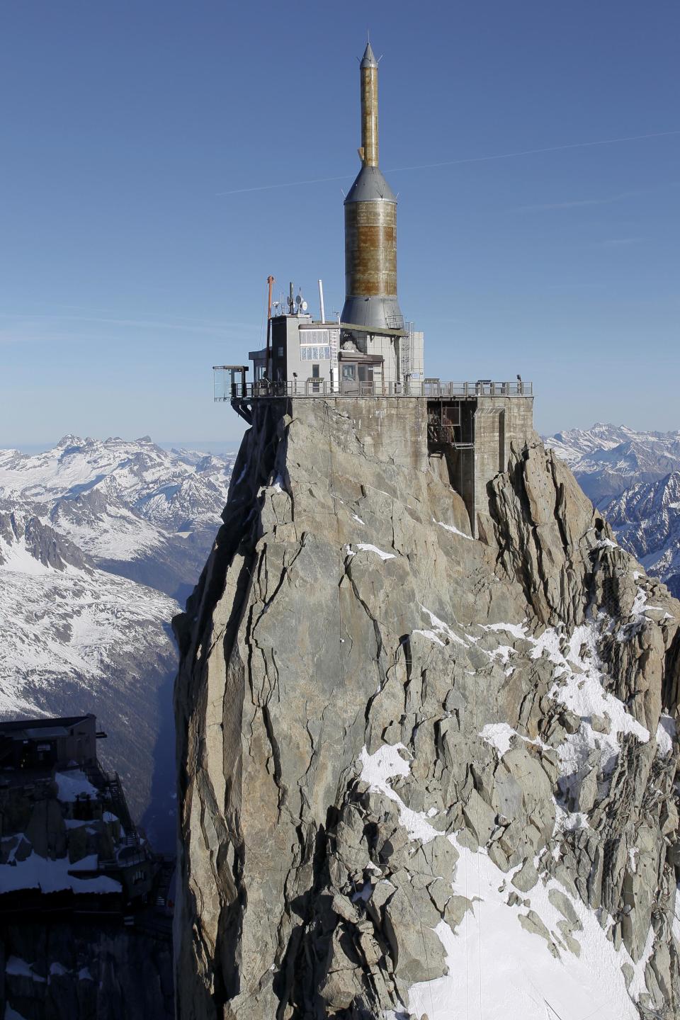 The 'Step into the Void' glass box gives spectacular views across the French Alps. (Reuters)