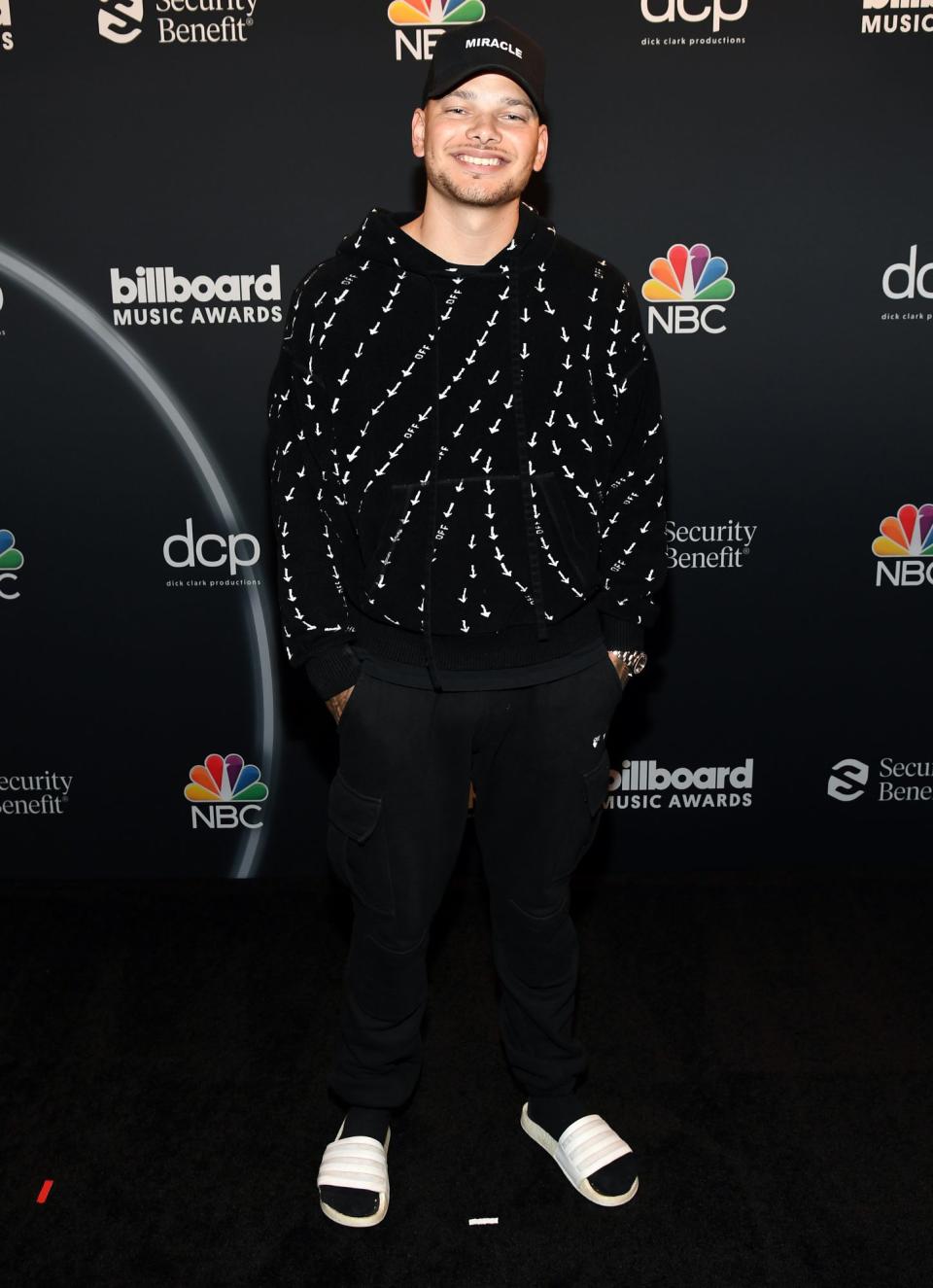 <p>Kane Brown smiles backstage at the 2020 Billboard Music Awards on Tuesday at the Dolby Theatre in L.A.</p>