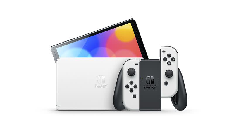 除舊佈新到遠傳直營、加盟門市享精選家電優惠 Nintendo NS Switch 7吋OLED版主機等最高現折5,000元。（圖／品牌業者提供）