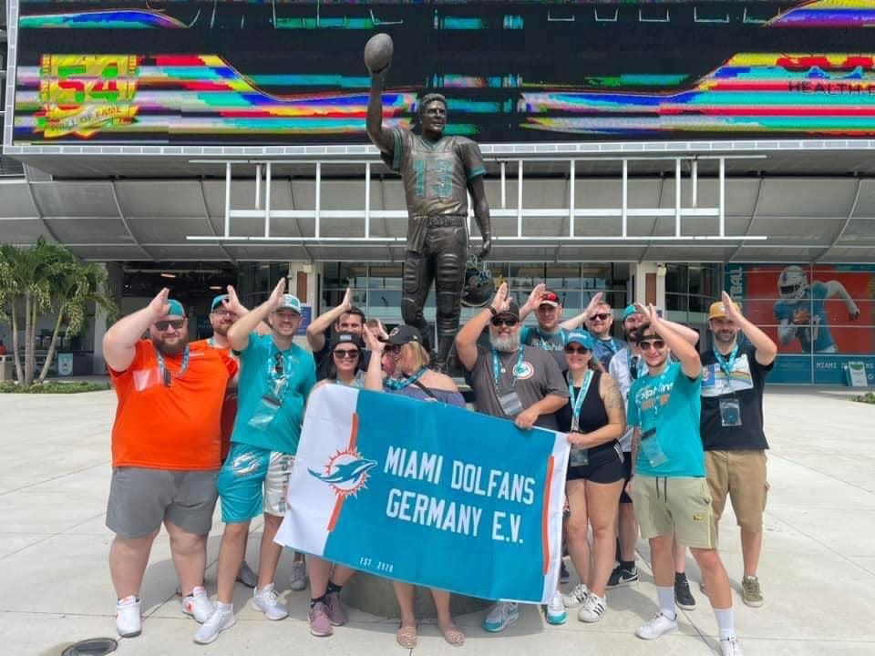 The Miami DolFans Germany Club will be in full force at Sunday's Miami vs. Kansas City game in Frankfurt, Germany. Many members have traveled to Miami, including Dirk Albrecht of Stuttgart, Germany. [PHOTO/DIRK ALBRECHT]