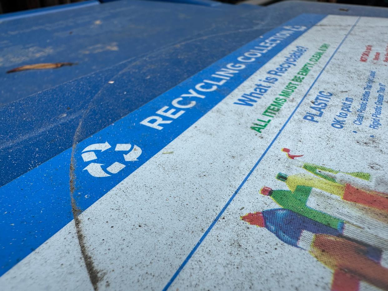 The symbol indicating an item is recyclable -- a triangle made of three arrows -- will have a clearer meaning when state rules clarify which items can actually go in recycling bins.