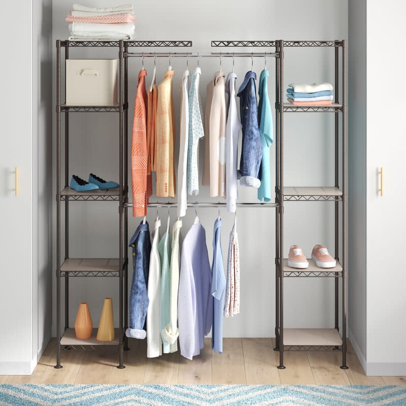 <p><a href="https://go.redirectingat.com?id=74968X1596630&url=https%3A%2F%2Fwww.wayfair.com%2Fstorage-organization%2Fpdp%2Fwayfair-basics-58-w-83-w-closet-system-starter-kit-w001753042.html&sref=https%3A%2F%2Fwww.goodhousekeeping.com%2Fhome%2Forganizing%2Fg32334735%2Fbest-closet-systems%2F" rel="nofollow noopener" target="_blank" data-ylk="slk:Shop Now;elm:context_link;itc:0;sec:content-canvas" class="link rapid-noclick-resp">Shop Now</a></p><p>Closet System Starter Kit</p><p>wayfair.com</p><p>$128.99</p>