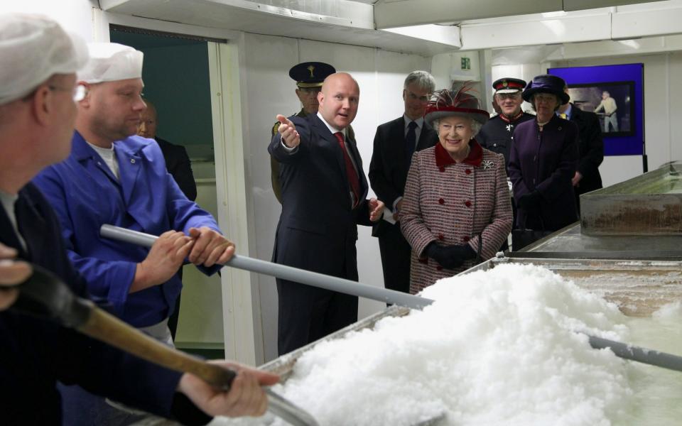 the queen watches salt manufacture - Credit: getty images