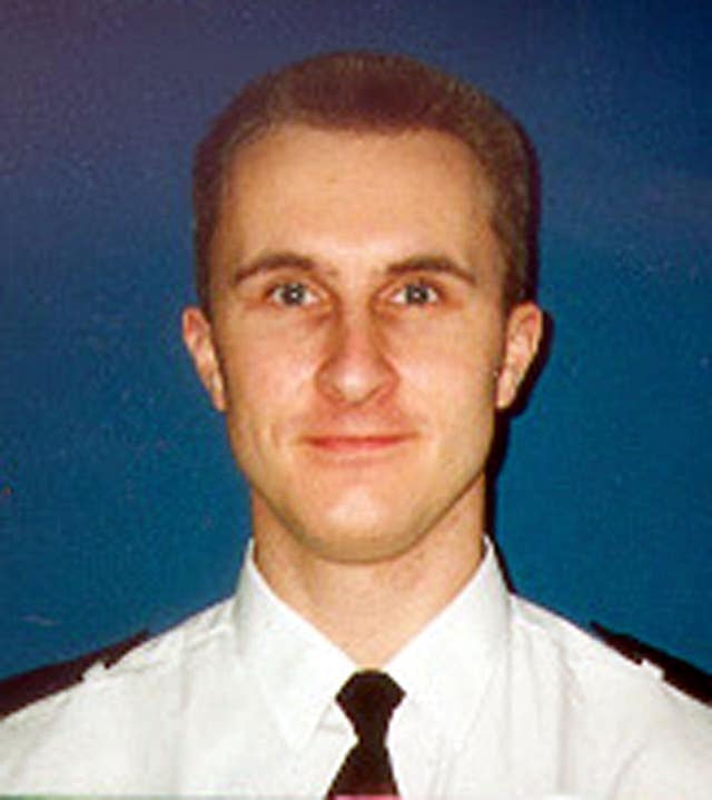 PC Jon Odell was dragged 50 yards down the road after being hit by Rule in December 2000 (Kent Police/PA)