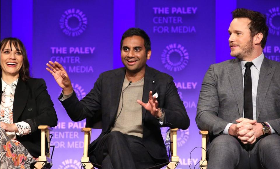 Rashida Jones, Aziz Ansari and Chris Pratt | Brian To for The Paley Center for Media