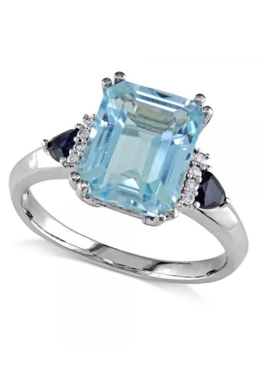 <p><em><a rel="nofollow noopener" href="https://www.allurez.com/preset-engagement-rings/swiss-blue-topaz-sapphire-and-diamond-ring-14k-white-gold-4.40ct/pid/25867/591" target="_blank" data-ylk="slk:Swiss Blue Topaz, Sapphire, and Diamond Ring;elm:context_link;itc:0;sec:content-canvas" class="link ">Swiss Blue Topaz, Sapphire, and Diamond Ring</a>, ALLUREZ, $710</em></p>