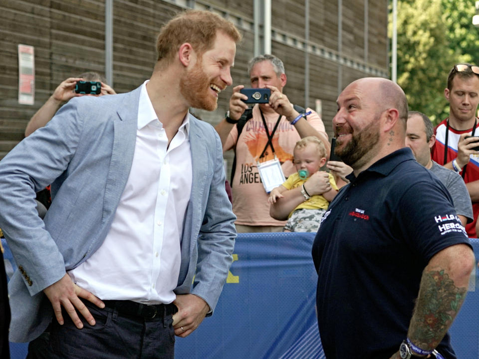 The Duke of Sussex leaves the English Institute of Sport Sheffield, Sheffield, where met competitors during the Invictus UK Trials.