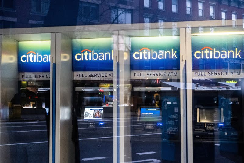FILE PHOTO: Citi bank ATM machines are seen in New York