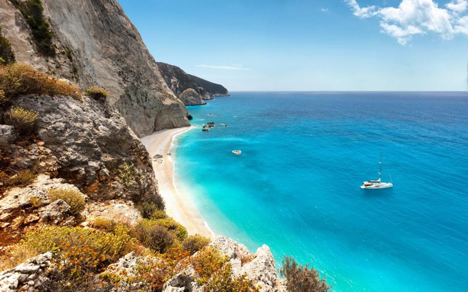 Porto Katsiki Beach in Lefkada island, Greece - Getty