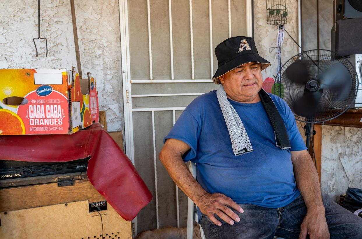 Without home cooling, Phoenix's weeks with temperatures over 110 F in July 2023 became dangerous. <a href="https://www.gettyimages.com/detail/news-photo/richard-verduzco-keeps-cool-on-his-porch-ahead-of-his-air-news-photo/1546524292" rel="nofollow noopener" target="_blank" data-ylk="slk:Brandon Bell/Getty Images;elm:context_link;itc:0;sec:content-canvas" class="link ">Brandon Bell/Getty Images</a>