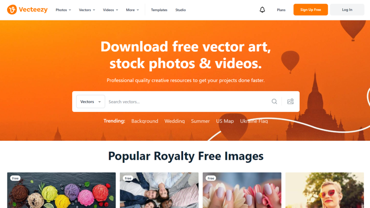  Vecteezy's free stock photo site during our test and review process 