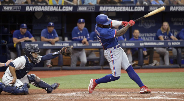 Corey Seager's Five Hit Day Leads Rangers Past Rays 8-4