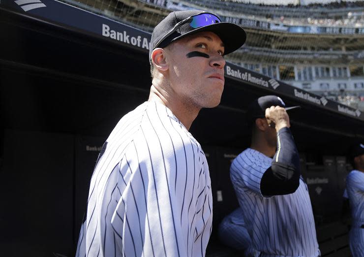 Yankees outfielder Aaron Judge proved once again that he can do it all on the baseball field. (AP)