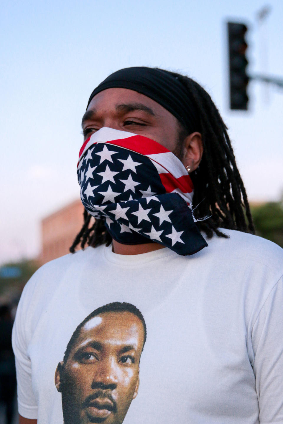 A protester near the 3rd precinct in Minneapolis on May 28. | Patience Zalanga for TIME