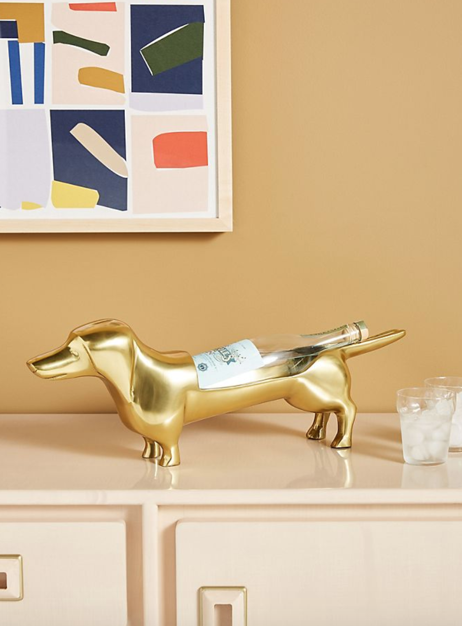 Dapper Dog Wine Bottle Holder (Photo via Anthropologie)