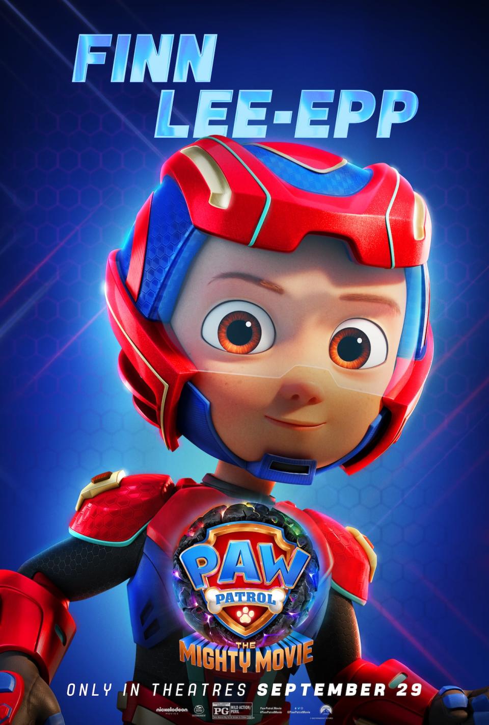 PAW Patrol: The Mighty Movie stars Ryder, leader of the PAW Patrol, played by Calgary's Finn Lee-Epp.