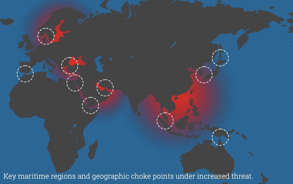 US Navy map of maritime chokepoints