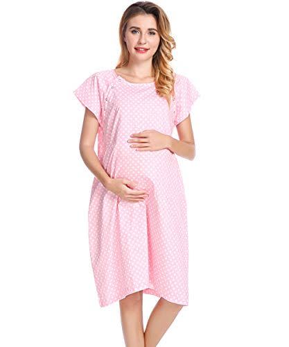 10) Peauty 100% Cotton Labor and Delivery Gown