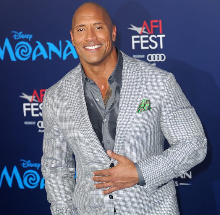 Dwayne Johnson arrives for the AFI FEST 2016