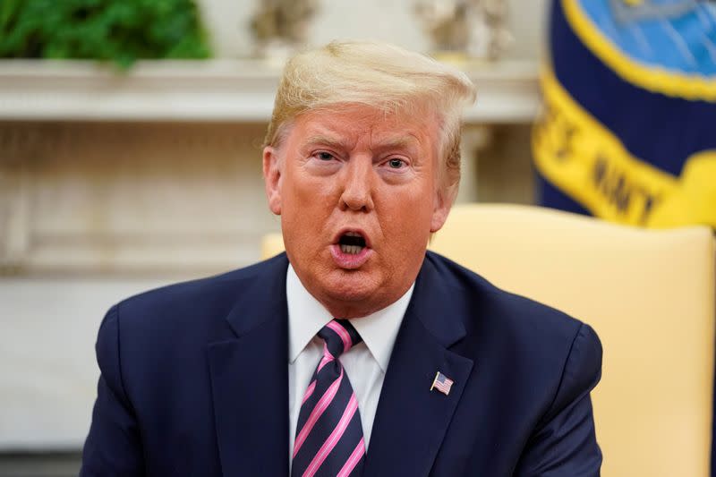 U.S. President Trump meets with U.S. Rep. Van Drew at the White House in Washington