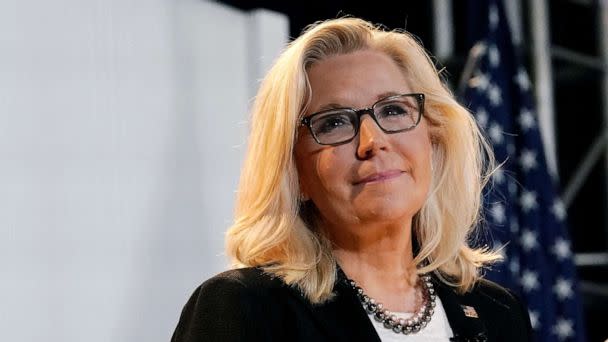 PHOTO: Rep. Liz Cheney, vice chair of the House Select Committee investigating the Jan. 6 U.S. Capitol insurrection, delivers her 'Time for Choosing' speech at the Ronald Reagan Presidential Library and Museum, June 29, 2022, in Simi Valley, Calif. (Mark J. Terrill/AP, FILE)
