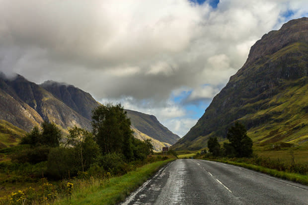 Driving Through The Scottish Highlands