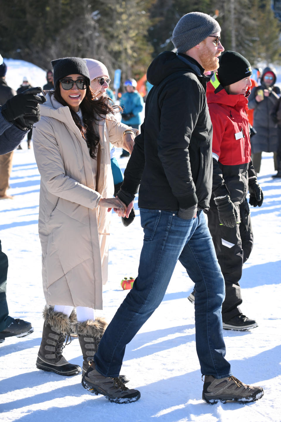 WHISTLER, BRITISH COLUMBIA - FEBRUARY 14: Prince Harry, Duke of Sussex and Meghan, Duchess of Sussex attend the Invictus Games One Year To Go Event on February 14, 2024 in Whistler, Canada. (Photo by Karwai Tang/WireImage)