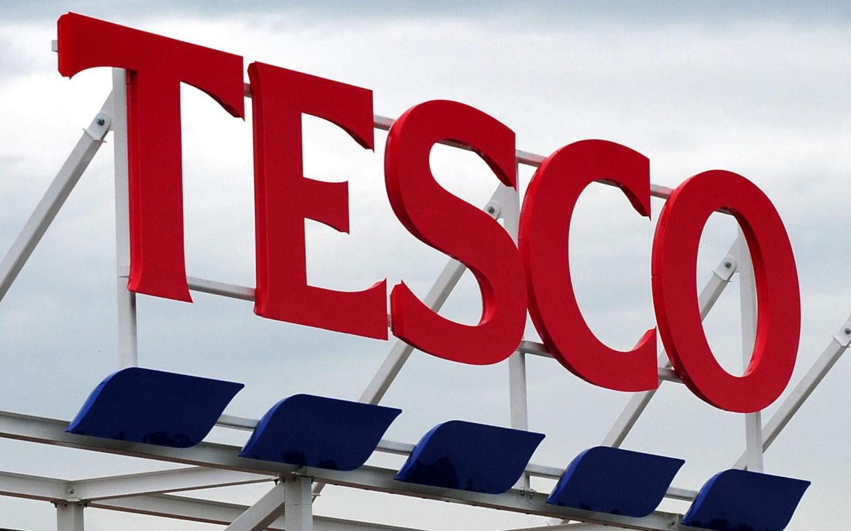 Tesco store sign