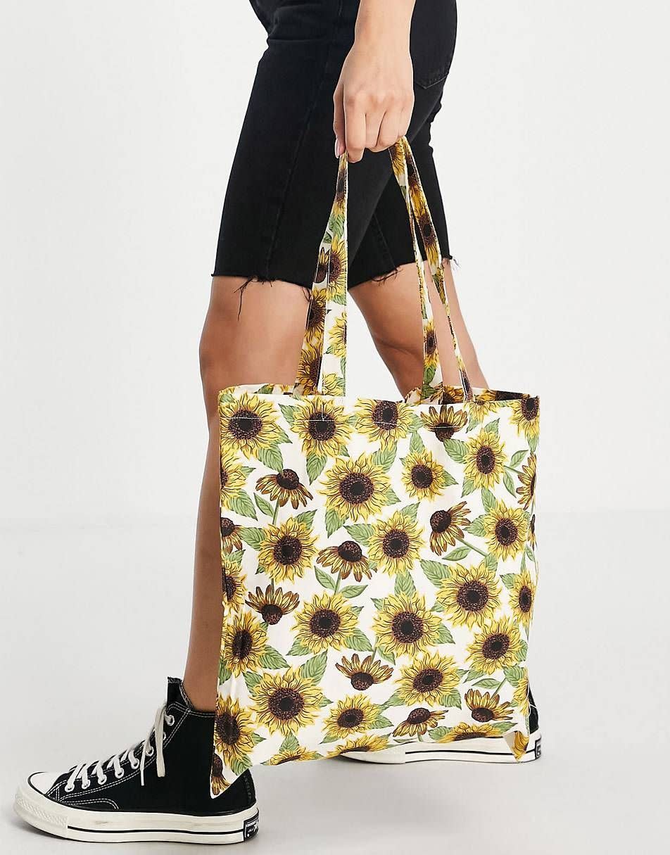 4) Maja Sunflower Print Tote Bag