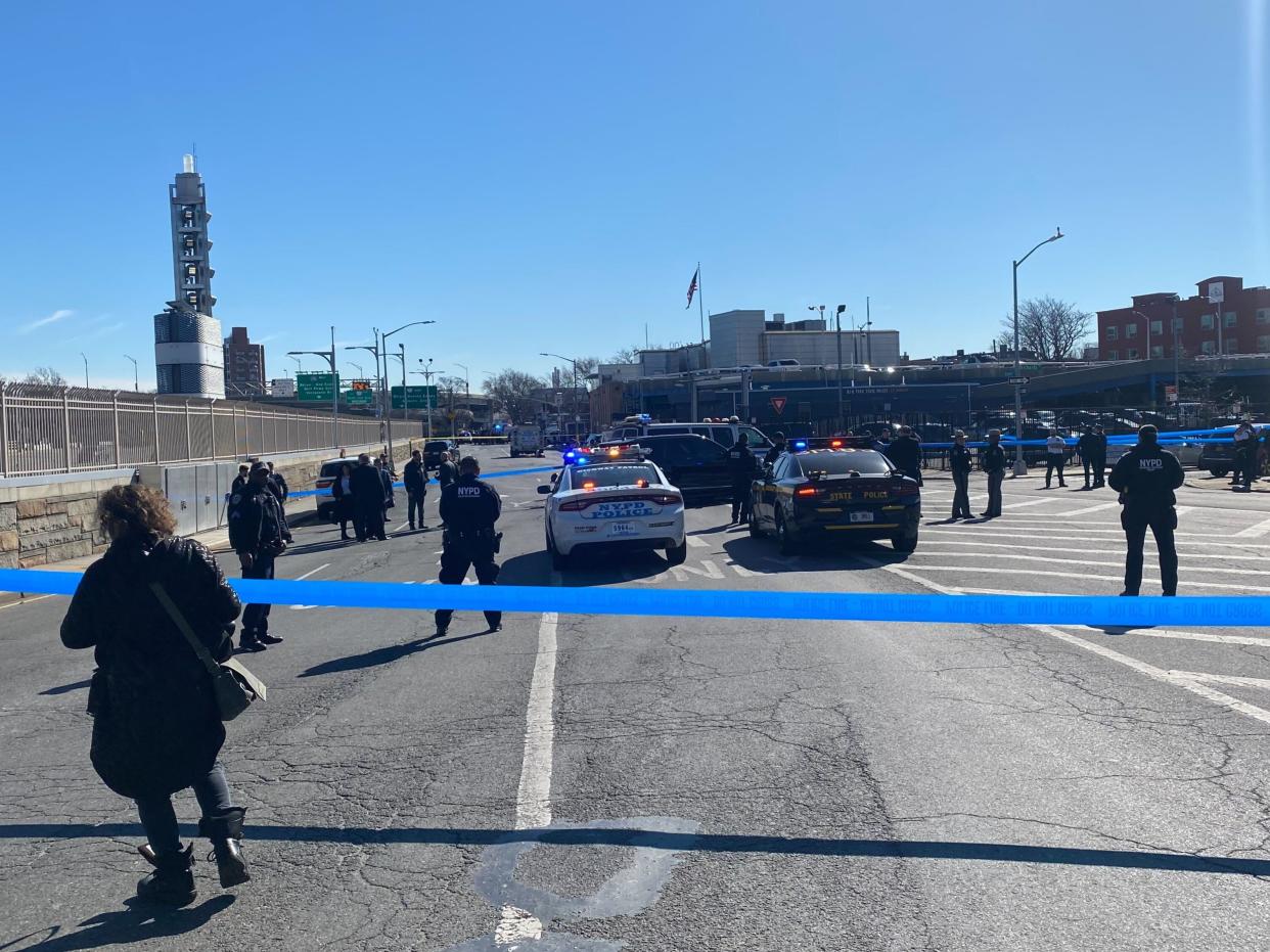 The Independent’s Richard Hall is at the scene where a U-Haul driver was arrested in Brooklyn (Richard Hall / The Independent)