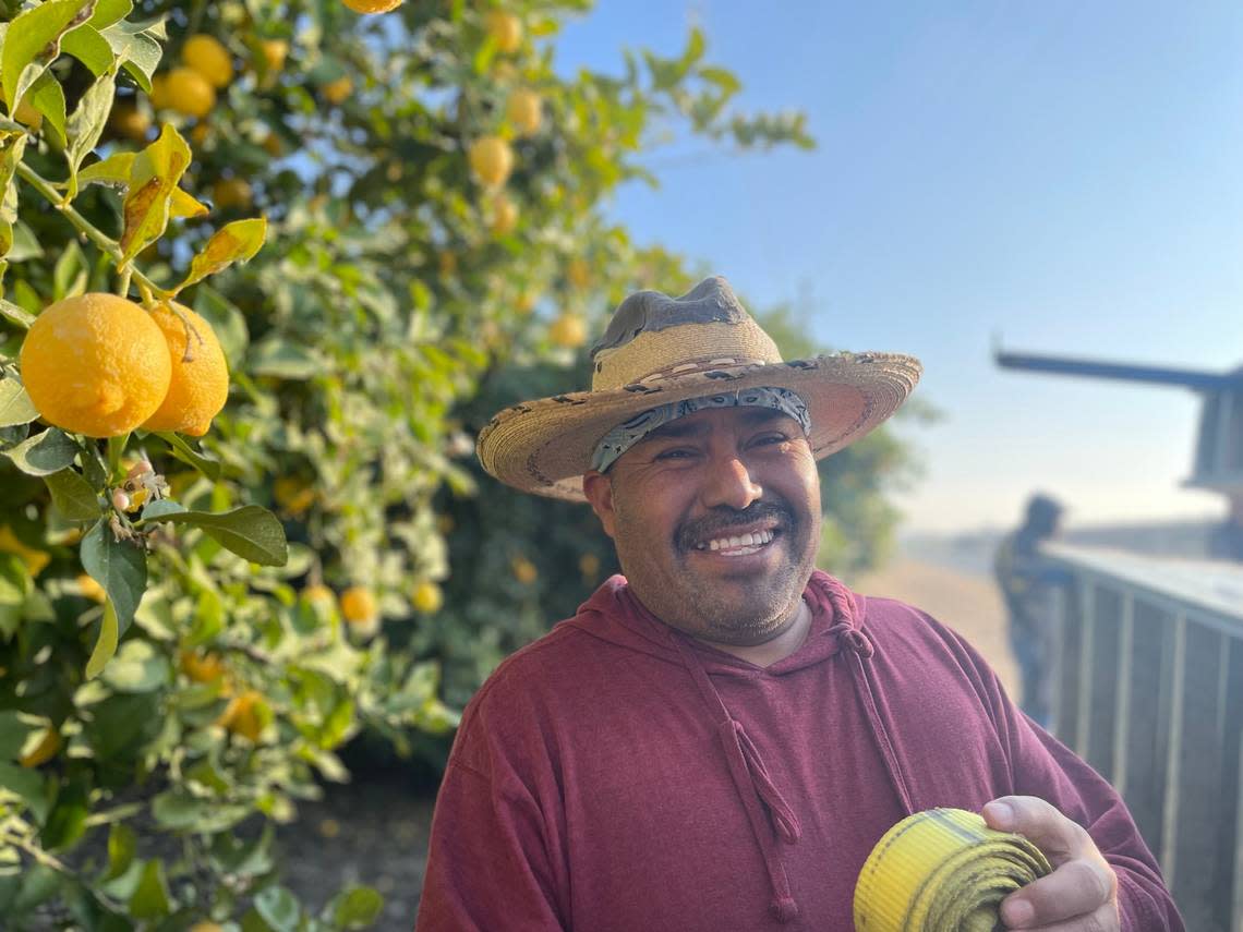 Feliciano Ramos is a Mixteco citrus expert who has worked in the Central Valley for decades. He is featured in the ¡Oaxaca, Presente! exhibit at Arte Américas.