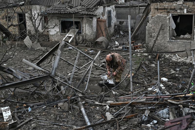 Aftermath of a Russian missile strike in Zaporizhzhia