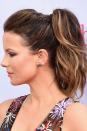 <p>The height and messiness of actress <strong>Kate Beckinsale's</strong> ponytail is only part of what makes this style look voluminous. The pins holding the sides of her hair in place are also helping to prop up the front of her hair for more height.</p>